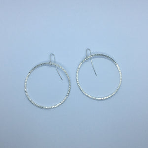 Hula Hoop Earrings - Silver