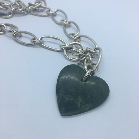 Big Green Heart Necklace