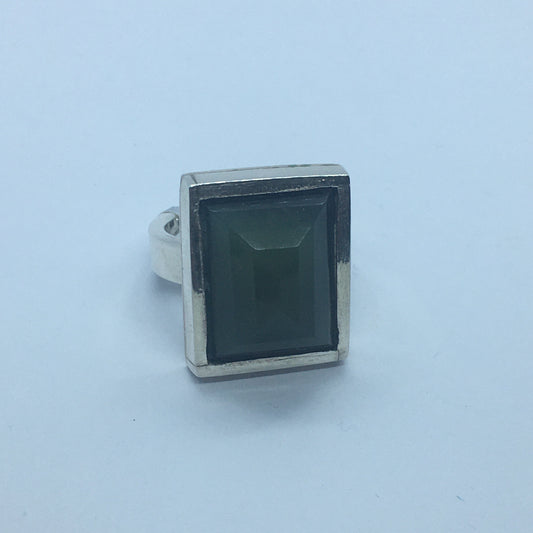 High Rise step cut Greenstone ring