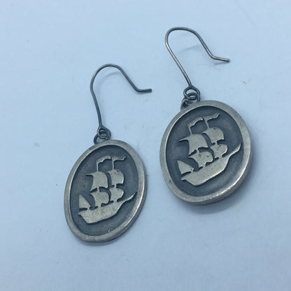 The Deep Tall Ship Earrings