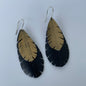 Double Gold Feather Earrings