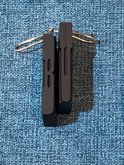 Letter Press Earrings