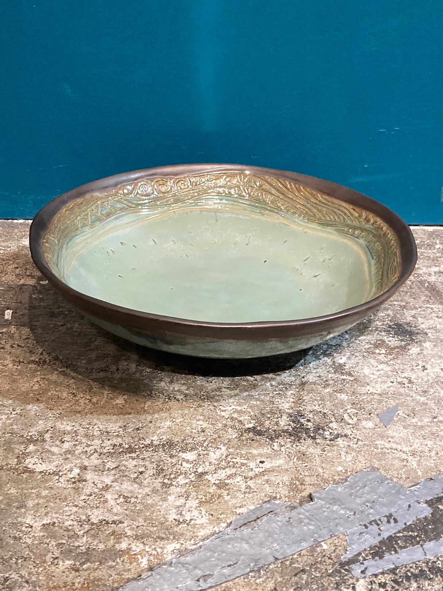 Ceramic Serving Bowl - Braided River