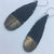 Gold Dip Feather Earrings