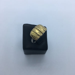 Sterling Silver and Yellow Gold Ring