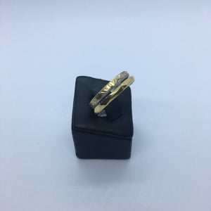 Double Banded Gold and Silver Ring