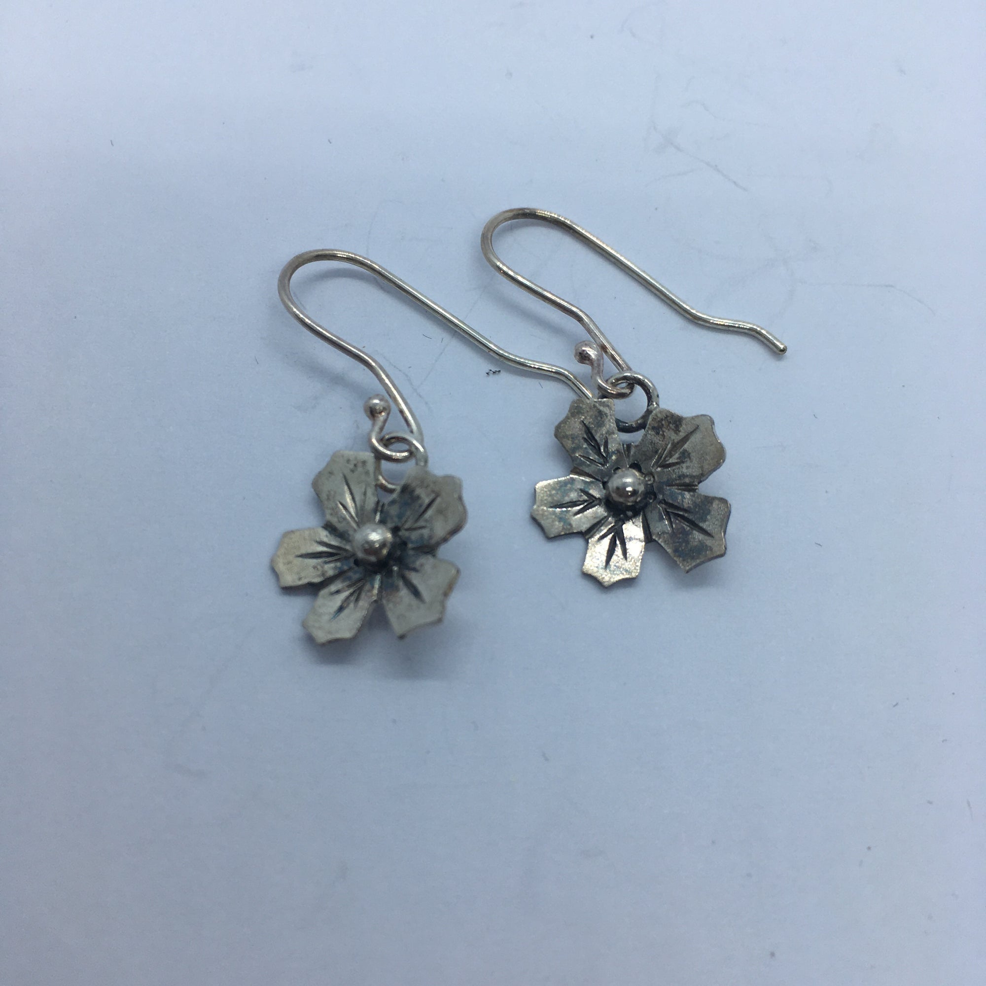 Silver Flower earrings