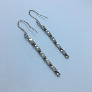 Silver Long Twist earrings