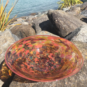 Bronze Glass Shallow Bowl