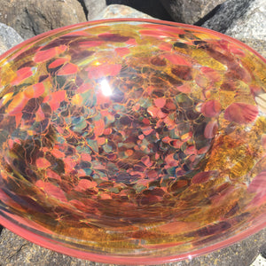 Bronze Glass Shallow Bowl