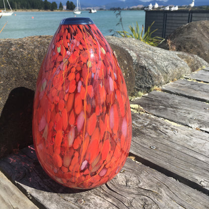 Red Glass Vase