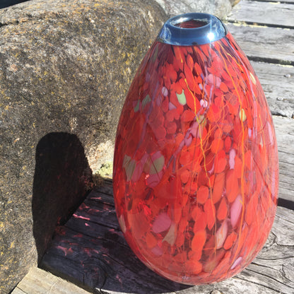 Red Glass Vase