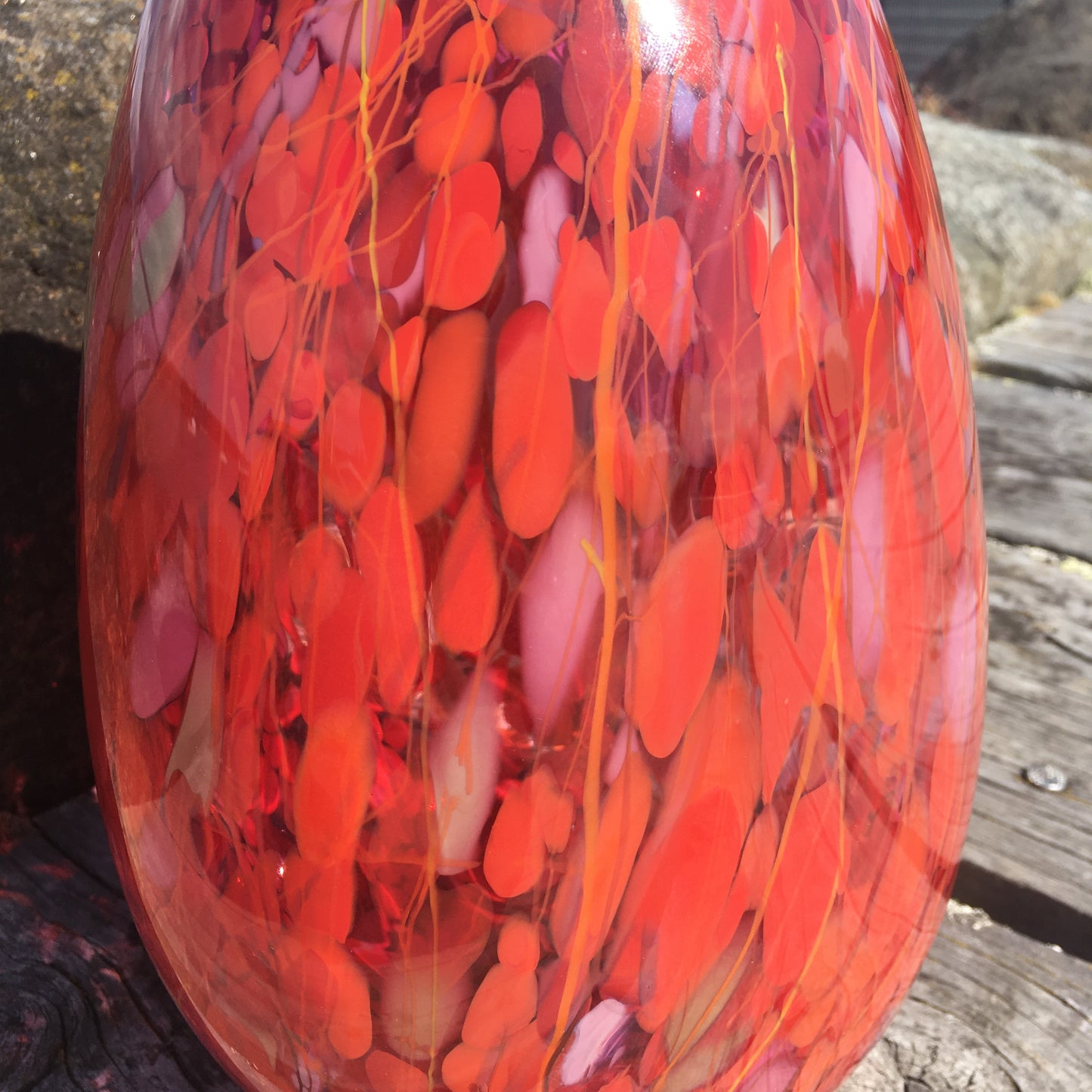 Red Glass Vase