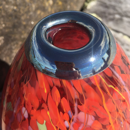 Red Glass Vase