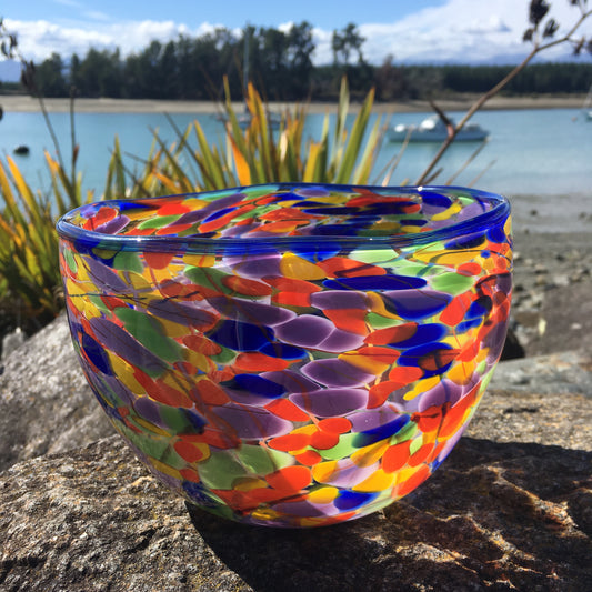 Rainbow Glass Bowl