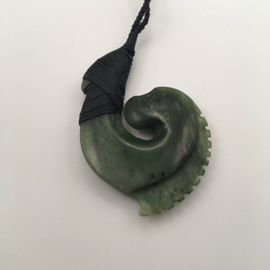 Toothed Hook Pounamu Pendant