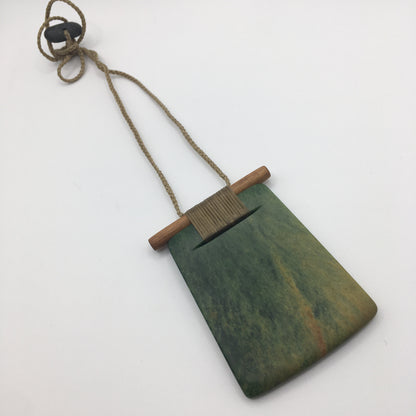 Scandinesian Toki Pendant with Raukaraka Pounamu