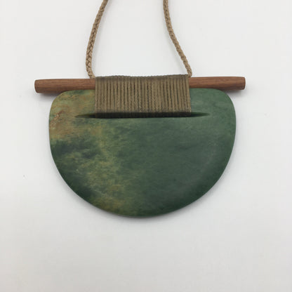 Scandinesian Breastplate Pendant with Raukaraka Pounamu