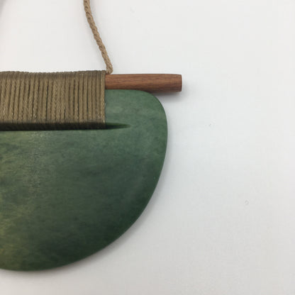 Scandinesian Breastplate Pendant with Raukaraka Pounamu