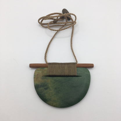 Scandinesian Breastplate Pendant with Raukaraka Pounamu