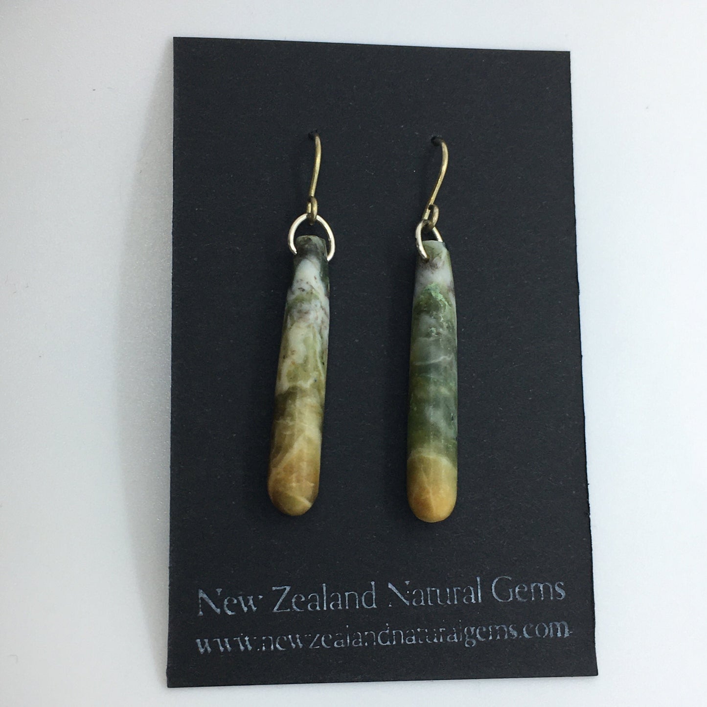 Jade Drop Earrings - Nelson Orange Jade