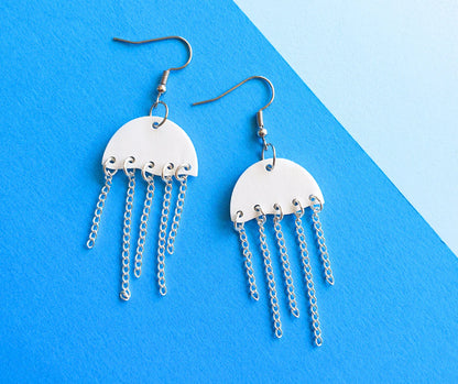 Jellyfish Earrings| Recycled 3D Printer Waste