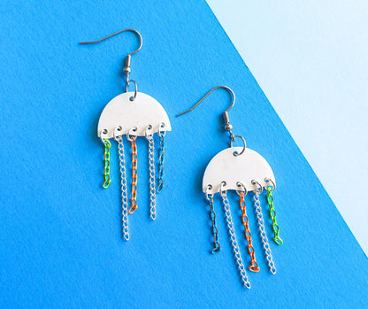 Jellyfish Earrings| Recycled 3D Printer Waste
