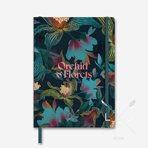 Lined Journal - Orchids and Florets