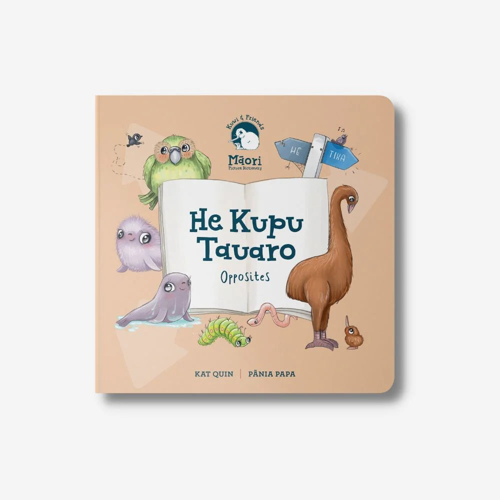 Kuwi He Kupu Tauaro - Opposites Board Book