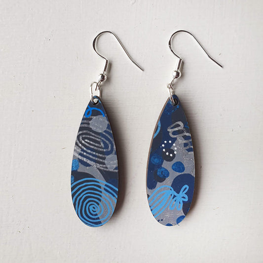 Midnight - Long Teardrop Earrings