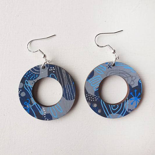 Midnight - Medium Hoop Earrings