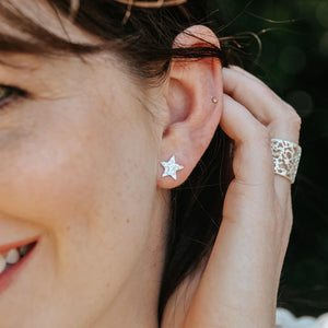 Lace Mini Star Studs