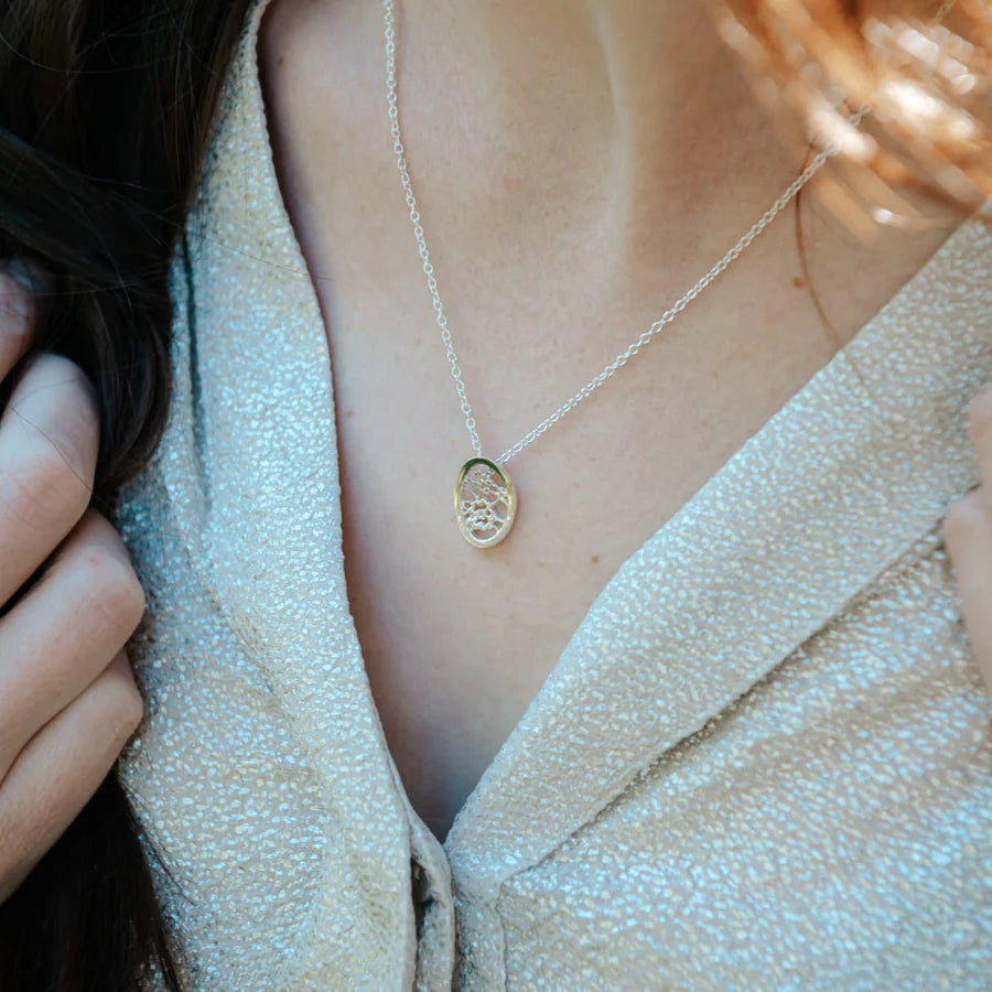 Lace Oval Necklace