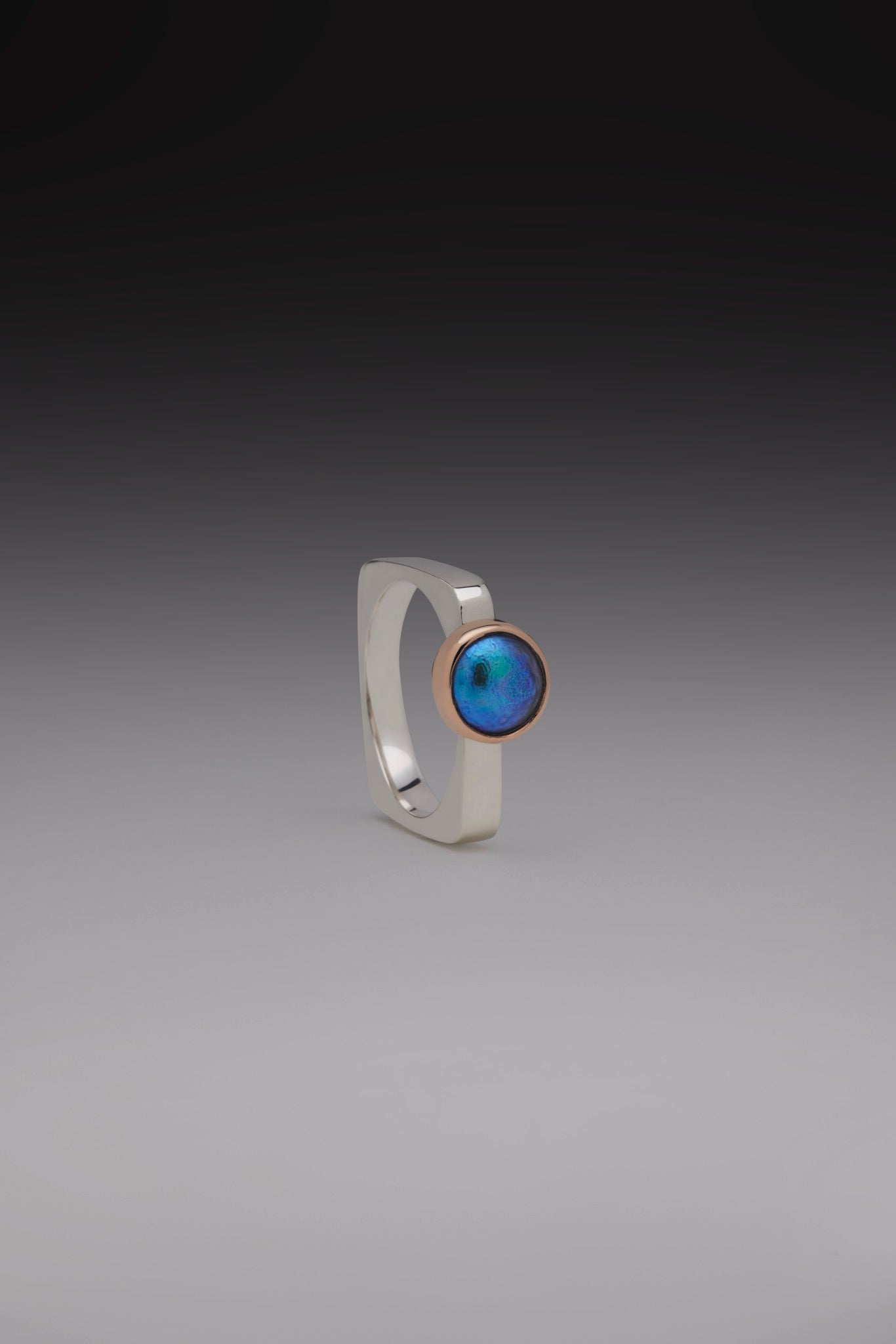 "The Pacific" - Square Paua Pearl Ring