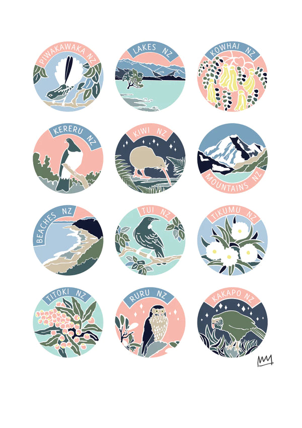 NZ Poster Print Spring Palette The Cool Store Gallery