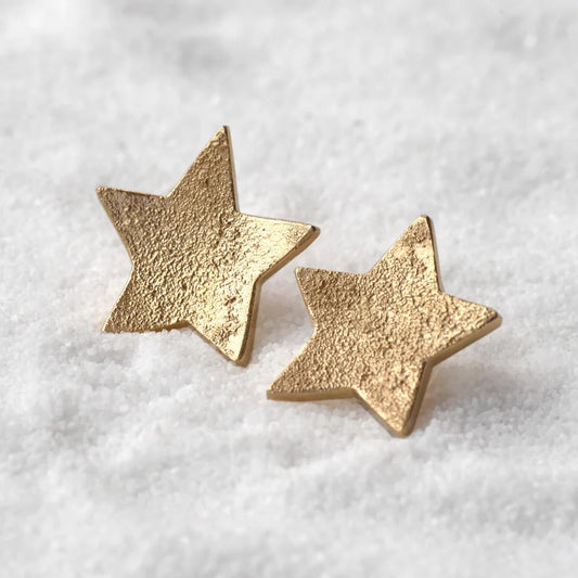 Dusted Galactic Star Studs - Gold Plated