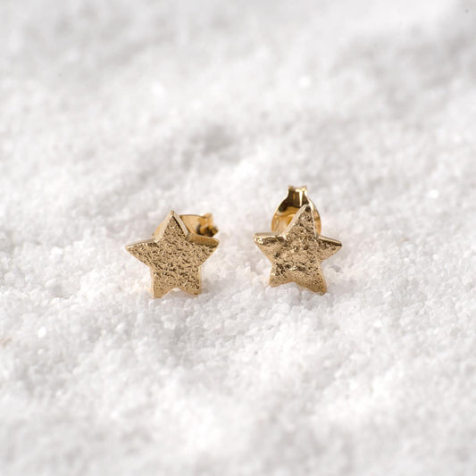 Dusted Star Studs - Gold Plated
