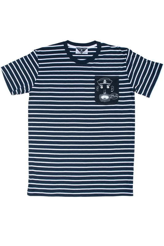 Men’s Striped Tee - The Sailor’s Pocket - Navy