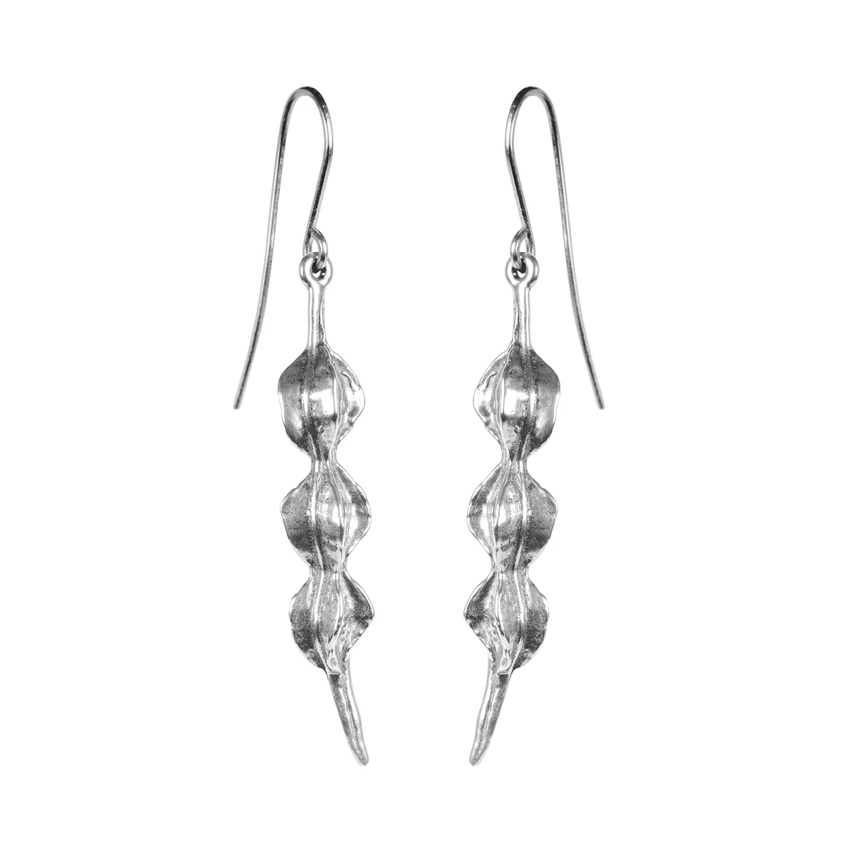 Silver Kowhai Pod Earrings