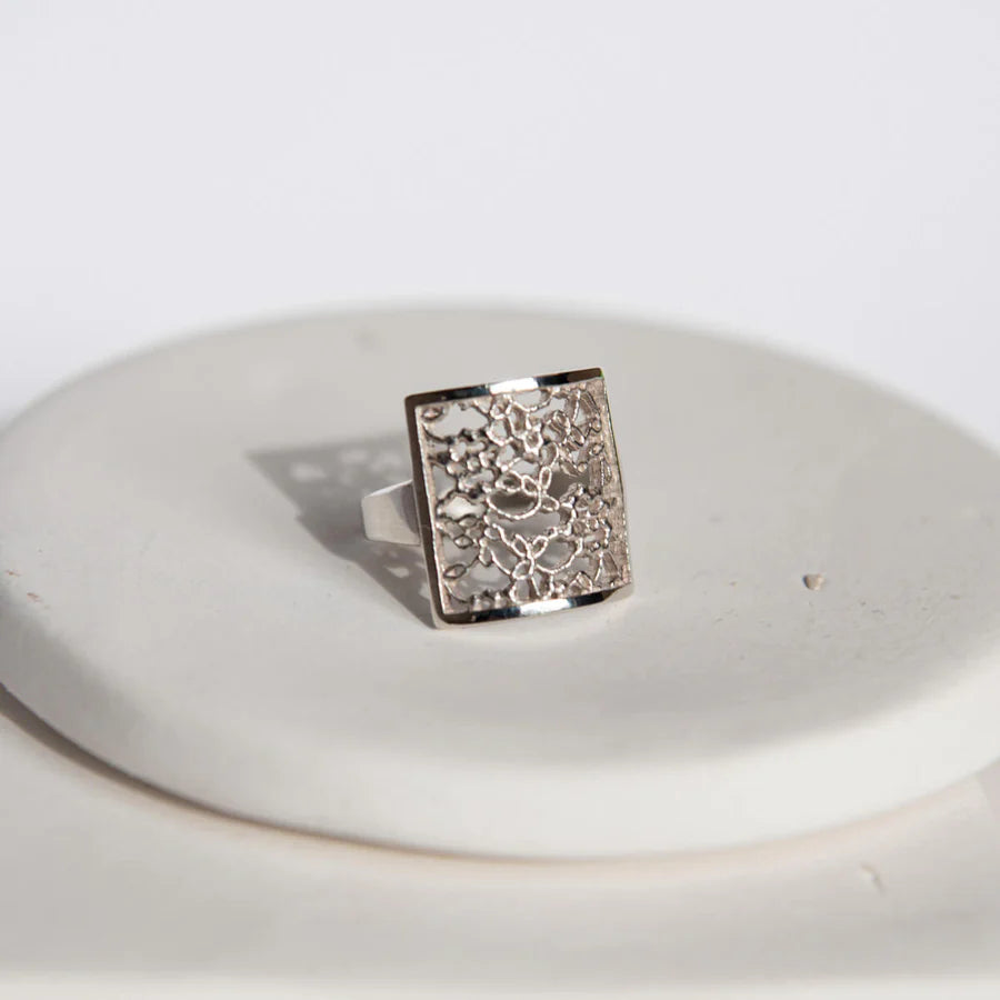 Cute Square Rings Lace Square Ring – The Coolstore Gallery