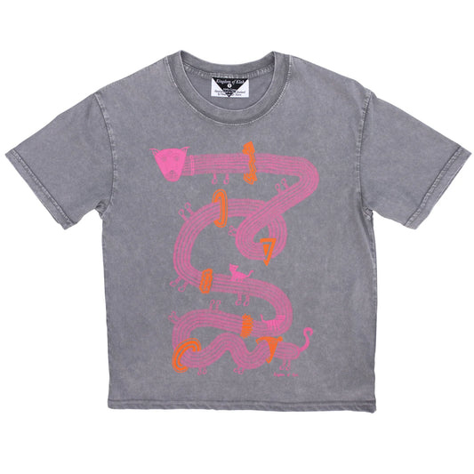 Women's Tee - The Time Travelling Dog - Light Grey