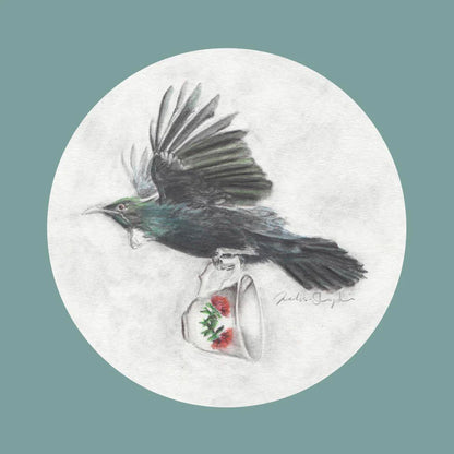 Tui and Teacup Print