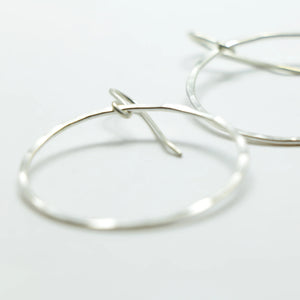 Silver Bangle Hoop Earrings