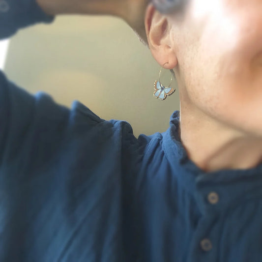 Rimu Blue Butterfly Earrings