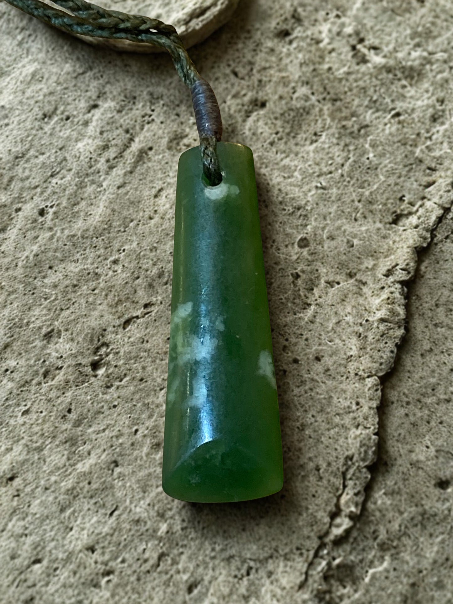 Slim Toki Pounamu Pendant