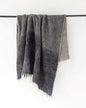 Black and Grey Wool Blend Throw