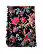 Paradise Black Cotton Throw