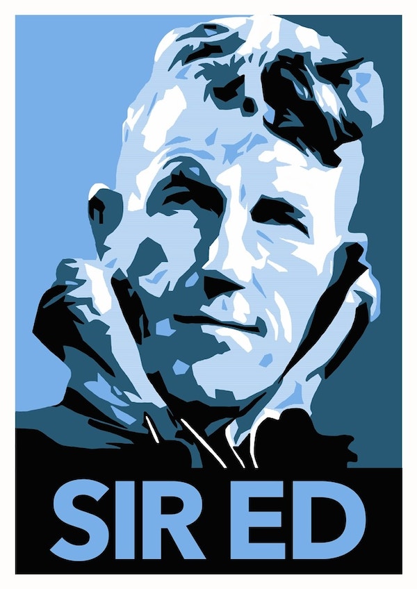 Sir Ed - Blue - Art Print