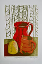 Jug Addiction 2 - Woodcut and Ink - Unframed