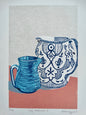 Jug Addiction 3 - Woodcut and Ink - Unframed